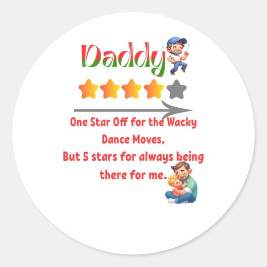 Beste papa ooit - Grappig Vaderdag cadeau Ronde Sticker (Voorkant)