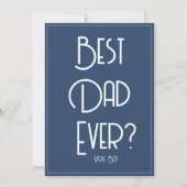 Beste Papa Ooit? Grappige Vaderdag Blauwe Kaart (Voorkant)
