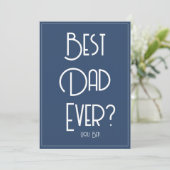 Beste Papa Ooit? Grappige Vaderdag Blauwe Kaart (Staand voorkant)