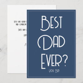 Beste Papa Ooit? Grappige Vaderdag Blauwe Kaart