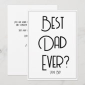 Beste papa ooit? Grappige Vaderdag kaart (Voorkant / Achterkant)
