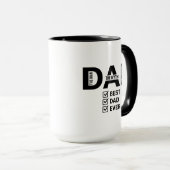 Beste papa ooit grappige vadersdag koffiemok mok (Voorkant rechts)
