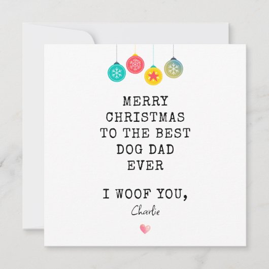 Beste papa ooit grappige vrolijke kerst van hond feestdagenkaart (Voorkant)