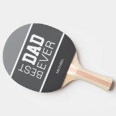 Beste papa ooit grijs gepersonaliseerd tafeltennisbatje (Zijkant)