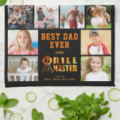 BESTE PAPA OOIT GRILL MASTER 20 Fotocollage Theedoek (Gevouwen)