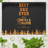 BESTE PAPA OOIT GRILL MASTER gepersonaliseerd Theedoek (Gevouwen)