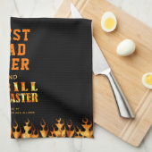 BESTE PAPA OOIT GRILL MASTER gepersonaliseerd Theedoek (Quarter Fold)