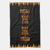 BESTE PAPA OOIT GRILL MASTER gepersonaliseerd Theedoek (Verticaal)