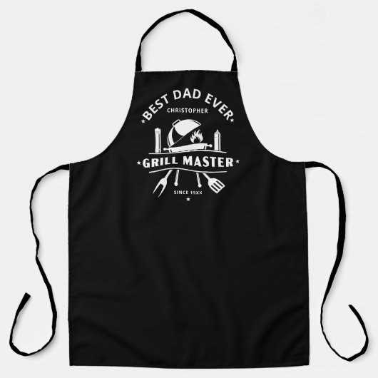 Beste Papa Ooit Grill Meester Chef Schort (Voorkant)