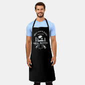 Beste Papa Ooit Grill Meester Zwart & Wit Chef Schort (Gedragen)