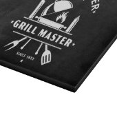 Beste papa ooit | Grillmaster Modern Zwart & Wit Snijplank (Hoek)