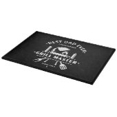 Beste papa ooit | Grillmaster Modern Zwart & Wit Snijplank (Hoek)