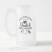 Beste Papa Ooit | Grillmaster Zwarte Bier Matglas Bierpul (Links)