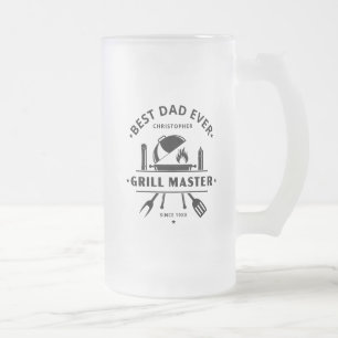 Beste Papa Ooit   Grillmaster Zwarte Bier Matglas Bierpul