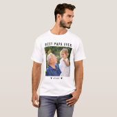 Beste papa ooit grootvader en kleinkind foto t-shirt (Voorkant volledig)