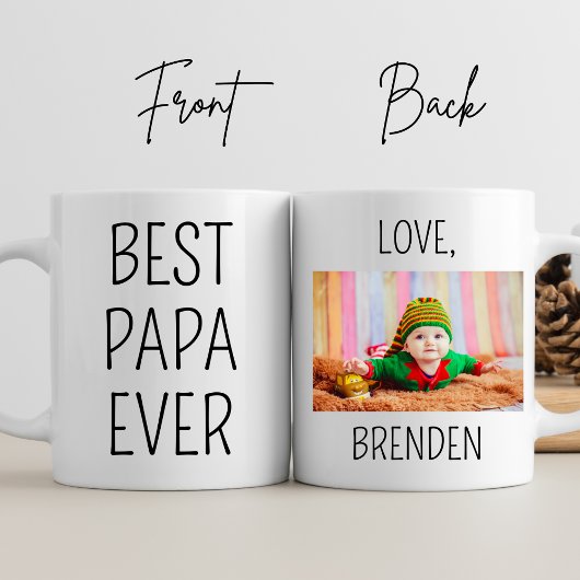 Beste papa ooit grootvader verjaardag gepersonalis mok