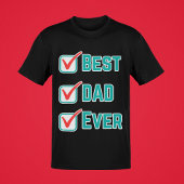 Beste papa ooit Grote Print Common Style opnieuw o T-shirt