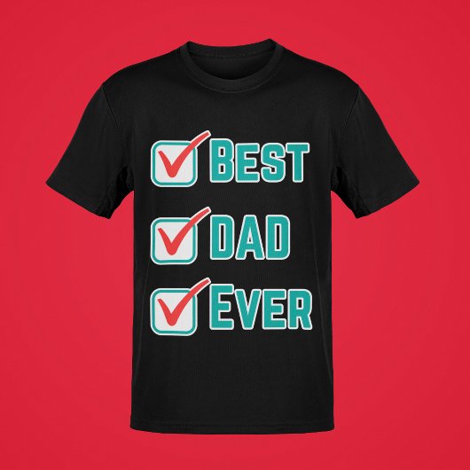 Beste papa ooit Grote Print Common Style opnieuw o T-shirt
