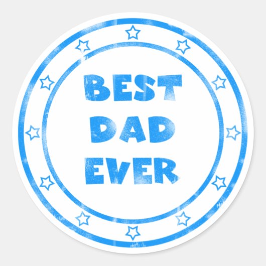 Beste papa ooit Grunge Stamp Sticker (Voorkant)