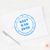 Beste papa ooit Grunge Stamp Sticker (Envelop)