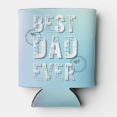 Beste papa ooit grunge typografie foto blikjeskoeler (Voorkant)