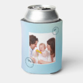 Beste papa ooit grunge typografie foto blikjeskoeler (Blikje Achterkant)