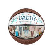 Beste Papa Ooit | Handgeschreven Fotocollage Basketbal (Voorkant)