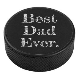 Beste Papa Ooit Handgetekende Typografie Hockey Puck