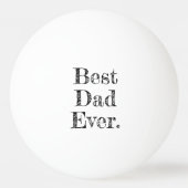 Beste Papa Ooit Handgetekende Typografie Pingpongbal (Achterkant)