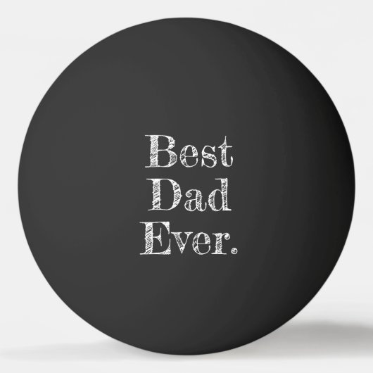 Beste Papa Ooit Handgetekende Typografie Pingpongbal (Achterkant)