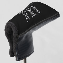 Beste Papa Ooit Handgetekende Typografie Zwart Golfheadcover