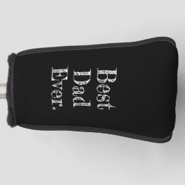 Beste Papa Ooit Handgetekende Typografie Zwart Golfheadcover