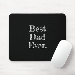 Beste Papa Ooit Handgetekende Typografie Zwart Muismat
