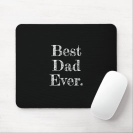Beste Papa Ooit Handgetekende Typografie Zwart Muismat