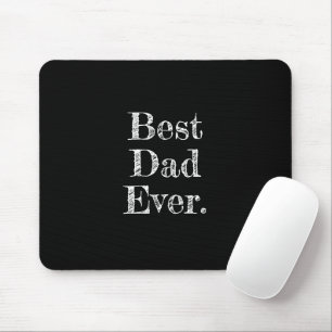 Beste Papa Ooit Handgetekende Typografie Zwart Muismat