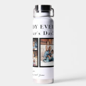 Beste papa ooit Happy Father`s Day 5 fotocollage Waterfles (Achterkant)