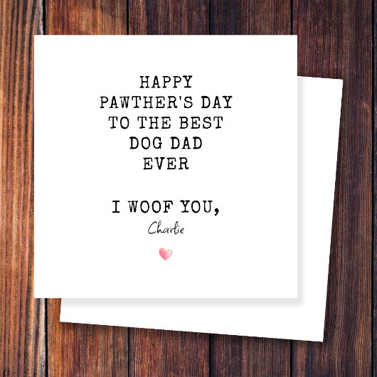 Beste papa ooit Happy Pather's Day van Dog Kaart