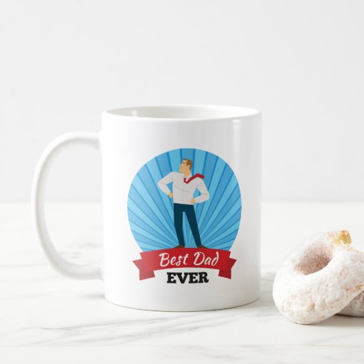 Beste papa ooit Happy Vaderdag | Koffie Mok (Met donut)