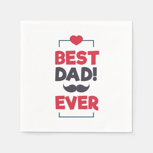 Beste papa ooit Happy Vaderdag | Servet (Voorkant)