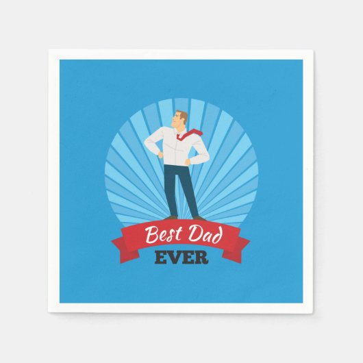Beste papa ooit Happy Vaderdag | Servet (Voorkant)