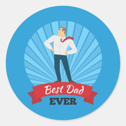 Beste papa ooit Happy Vaderdag | STICKER (Voorkant)