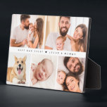 Beste papa ooit hart familie foto collage fotoplaat<br><div class="desc">Vier een speciale eerste Vaderdag met onze "Simple Schattige Best Dad Ever Heart Family Custom Photo Collage Easel Plaque". Deze charmante foto Plaque heeft een collage van uw favoriete afbeeldingen, waardoor het een unieke en oprechte aandenken is. Perfect voor het weergeven van gekoesterde herinneringen, dit gepersonaliseerde geschenk zal een constante...</div>