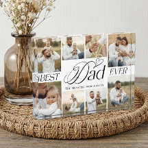Beste Papa Ooit Hart Familie Fotocollage aandenken