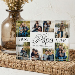 Beste Papa Ooit Hart Familie Fotocollage aandenken Fotoblokken