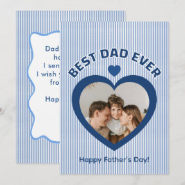 Beste Papa Ooit Hart Fotokaart Minimalistische Sja