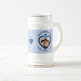 Beste Papa Ooit Hart Fotokaart Minimalistische Sja Bierpul