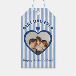 Beste Papa Ooit Hart Fotokaart Minimalistische Sja Cadeaulabel