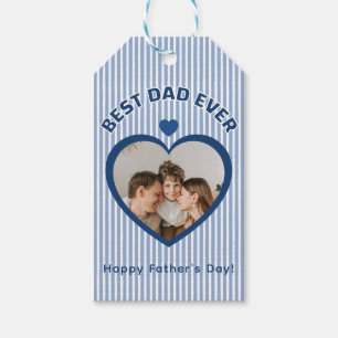 Beste Papa Ooit Hart Fotokaart Minimalistische Sja Cadeaulabel