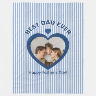 Beste Papa Ooit Hart Fotokaart Minimalistische Sja Fleece Deken
