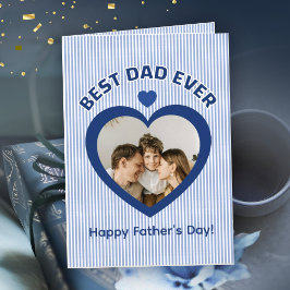 Beste Papa Ooit Hart Fotokaart Minimalistische Sja Kaart